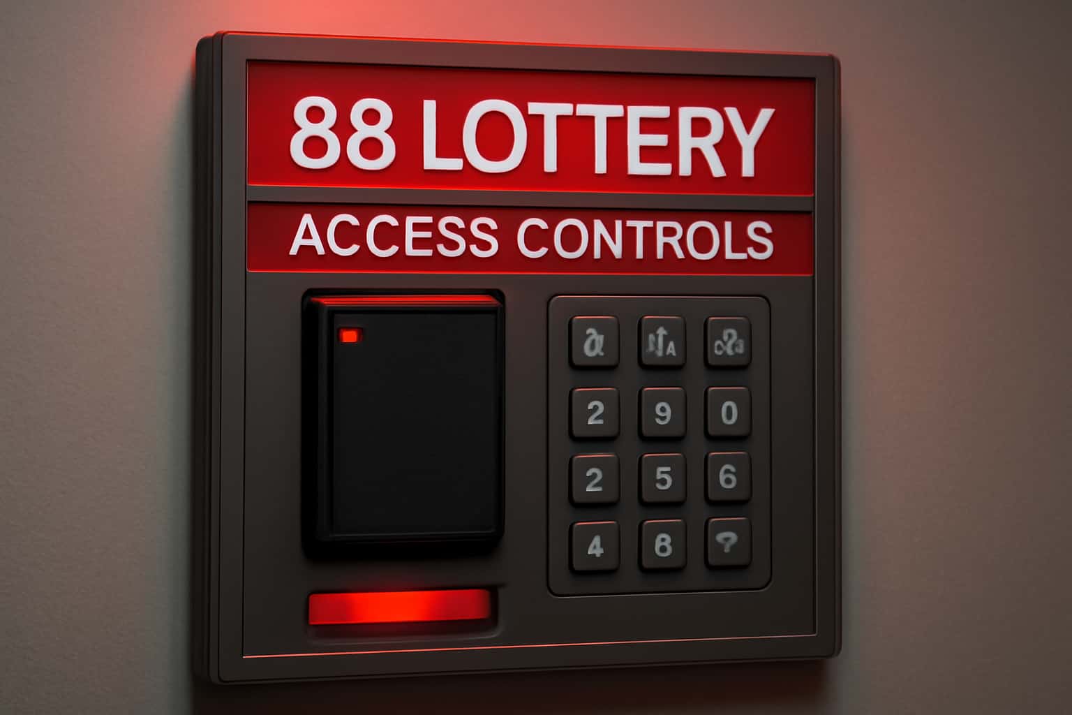 Illustration representing 88 Lottery Access Controls with a focus on account security.