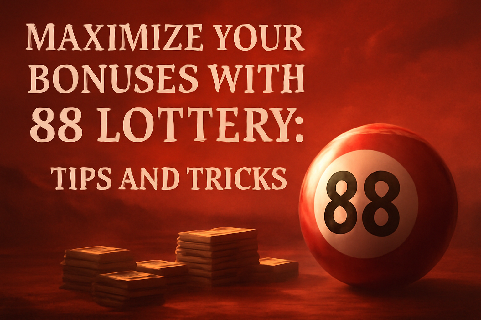 An informational scene illustrating the 88 Lottery app on an Android device.