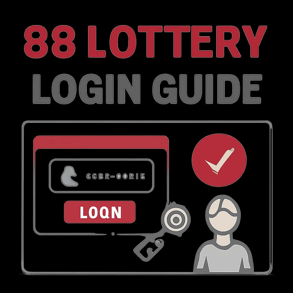 A diagram illustrating the login process for 88 Lottery.
