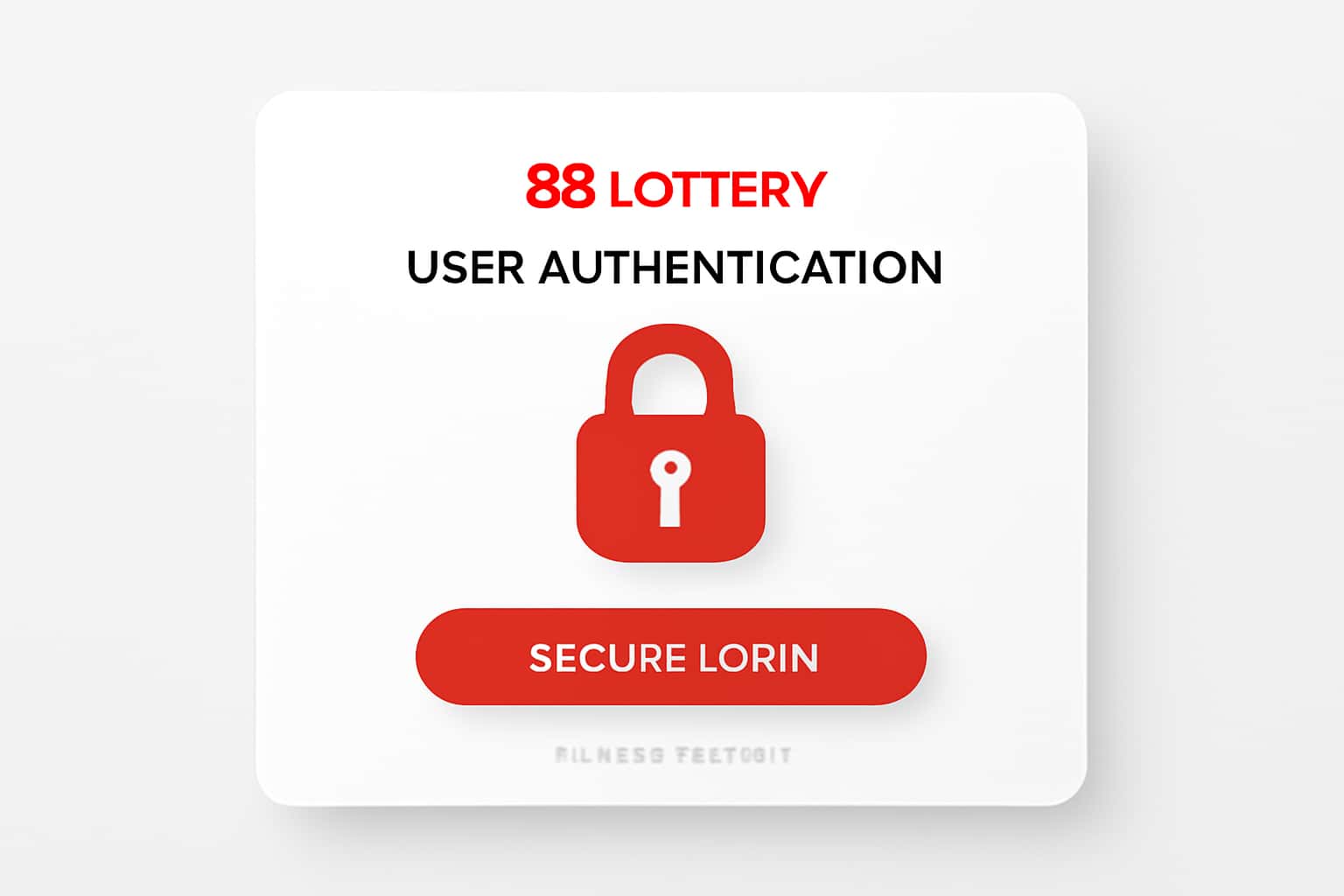 88 Lottery User Authentication Interface