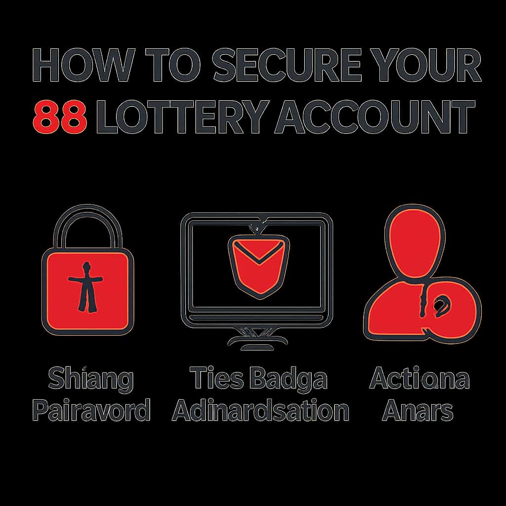 An educational diagram showcasing steps for securing a 88 Lottery account.