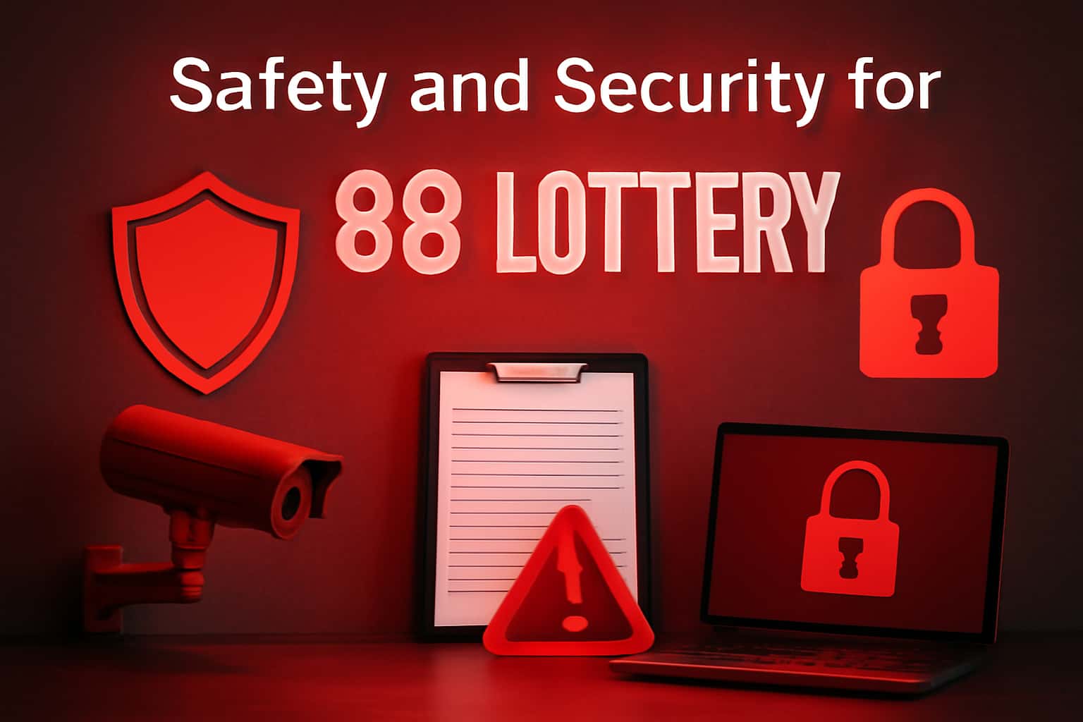 An informative graphic on safety and security measures for 88 Lottery.