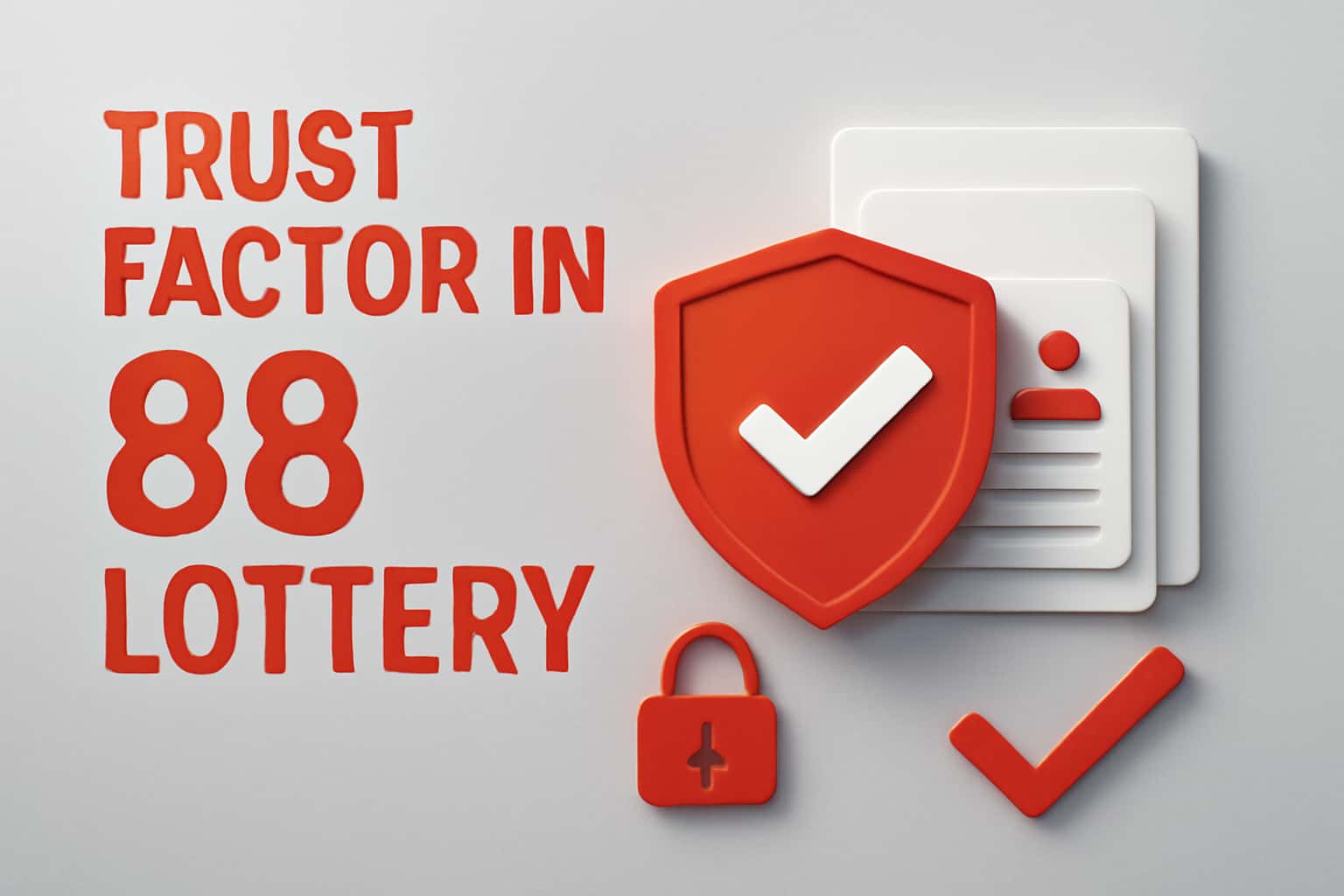 An informative graphic representing the trust factor in 88 Lottery, showcasing security features and user support.