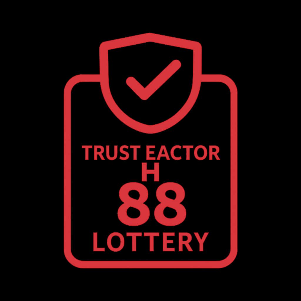 A badge illustrating the trust factor in 88 Lottery with a focus on security and support.